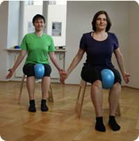 Beckenboden, Ball, Training Beckenbodentraining mit Ball